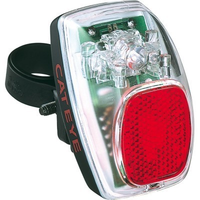 Cat Eye, Beleuchtung, Diodenr�cklicht, TL-AU-100-G, schwarz/rot, 5 leistungsf�hige LED's, integrierter Reflektor, mit StvZO, UVP: 14,95 �