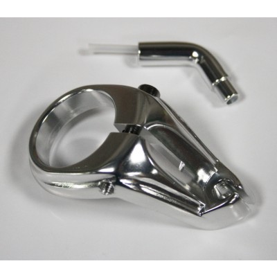 Tektro, Bremse Bremszug Gegenhalter, 1275AP.1 f�r Cyclocross, mit Zugf�hrungsrohr, silber, f�r 1 1/8 bzw. 28,6 mm