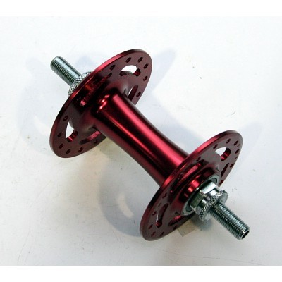Novatec Fixie/SingleSpeed-Vorderrad-Nabe, 32-Loch, rot anodisiert und ohne Logo
