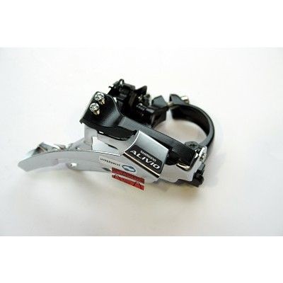 Shimano, Umwerfer, ALIVIO, FD-M412-X6, 34,9mm & 31,8mm mit Adapter, Top Swing 66-69 Grad, f�r 42/48 Z�hne, Dual Pull, Originalverpackt