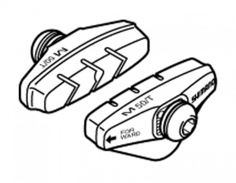 Shimano Bremsbelag Race, BR-1055, komplettes Bremsschuhpaar, M50T, (HstNr Y8BC98070)