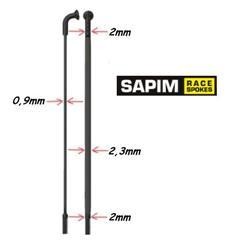 Sapim CX-Ray Messerspeiche, schwarz, 2.0/1.8/2.0mm