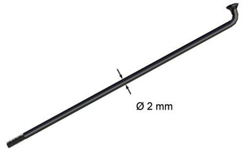 Sapim Leader Speiche, schwarz, 2.0mm
