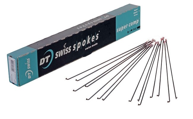 DT Swiss Super Comp Speiche, schwarz, 2.0/1.7/1.8mm